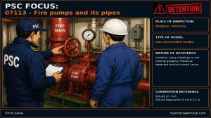 PSC FOCUS: 07113 - Fire pumps and its pipes - Isolation valve... 